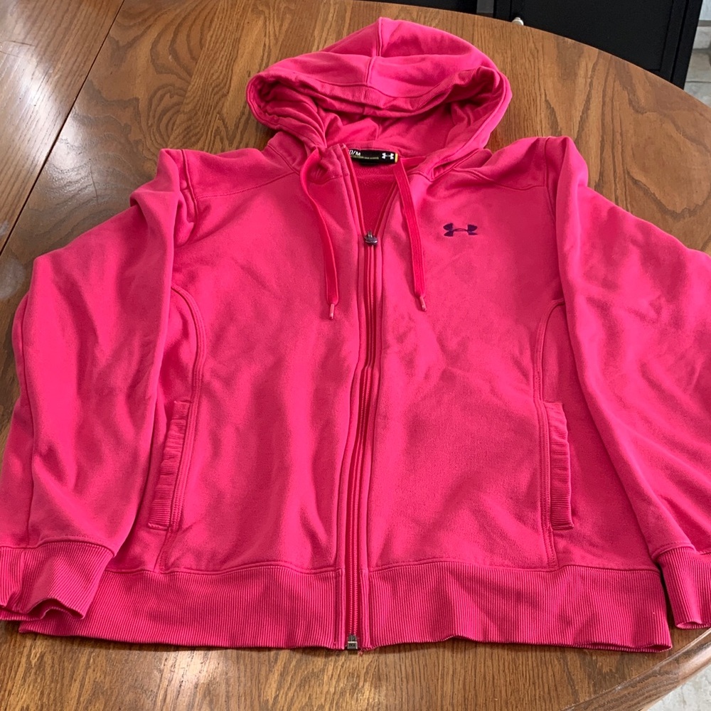 Under Armour Bright Pink Full-Zip Hoodie